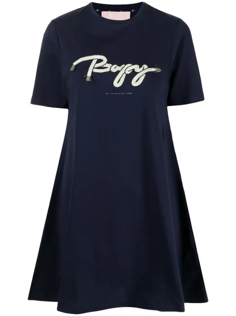 A BATHING APE® embroidered-logo T-shirt dress Blue DS996CDS996CX