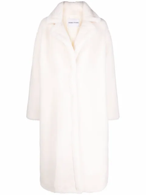 STAND STUDIO Maria faux-shearling coat White 611229040