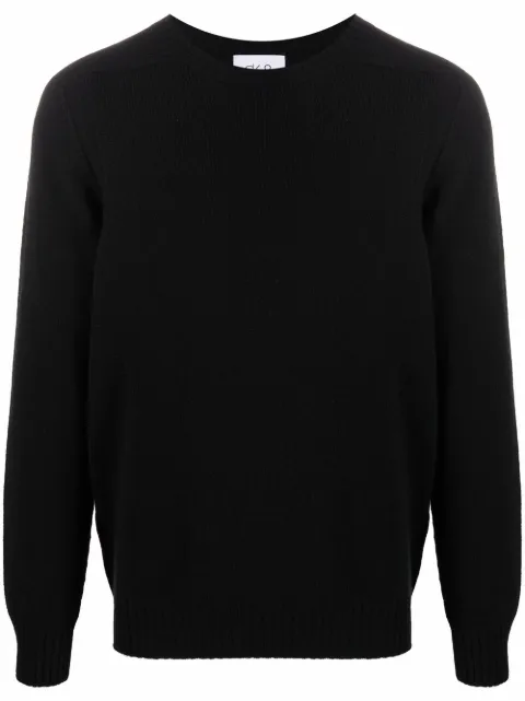 D4.0 ribbed-trim virgin-wool jumper Black 2415725024