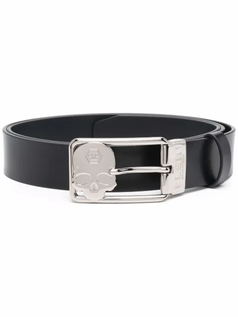 Philipp Plein buckle-fastening leather belt Black FAAAMVA0697PLE010N