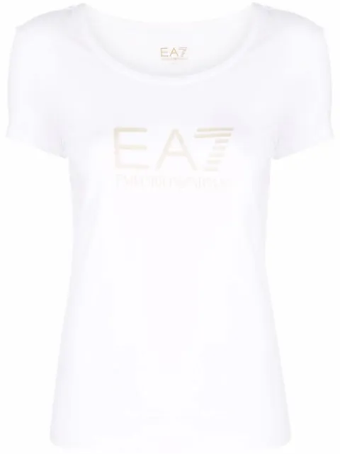 Ea7 Emporio Armani logo-print cotton T-shirt White 8NTT63TJ12Z