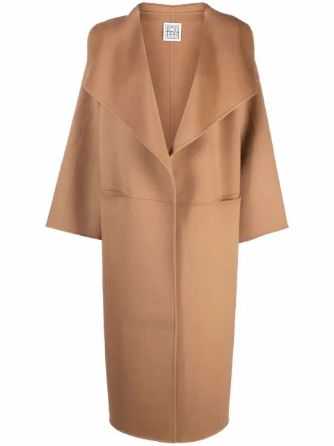 TOTEME Signature wool cashmere coat Brown 211110717835