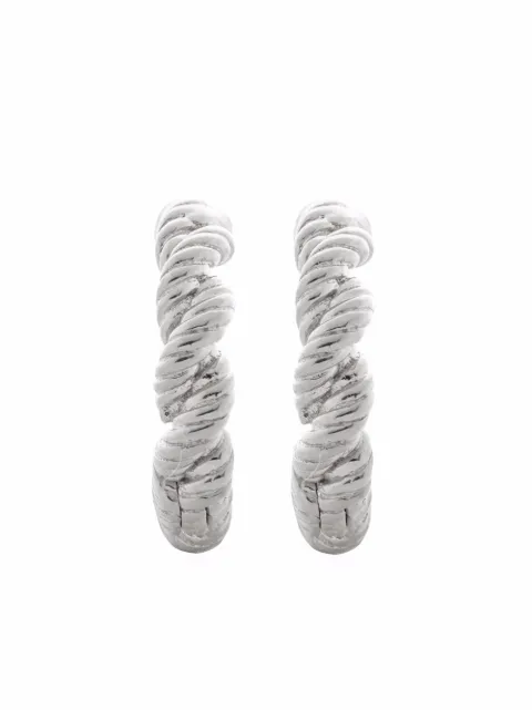 Monica Vinader Corda huggie earrings Silver SSEALNHENON