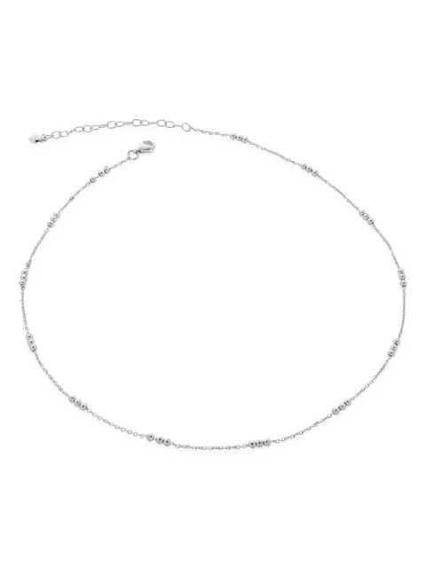 Monica Vinader triple-beaded chain necklace Silver SSCHTBCNNON