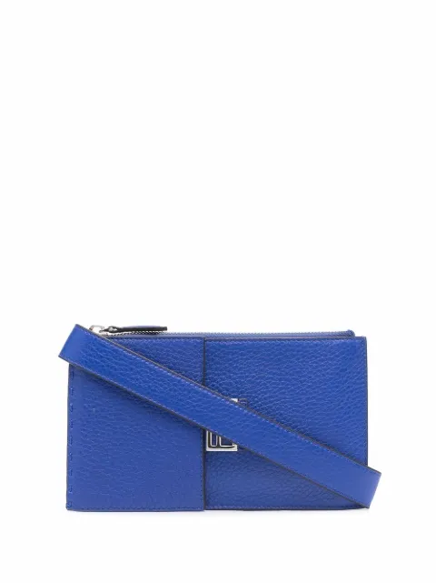 FENDI logo-plaque shoulder bag Blue 7AS034ADYW