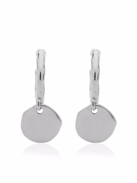 Monica Vinader Siren Muse huggie earrings Silver SSEASMMDNON