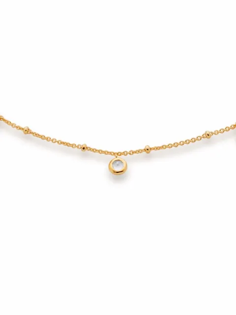 Monica Vinader mini Gem necklace Gold GPNKMIGMWTZ