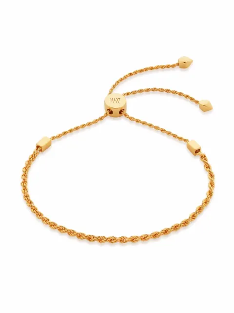 Monica Vinader Corda fine chain friendship bracelet Gold GPBMLMFCNON