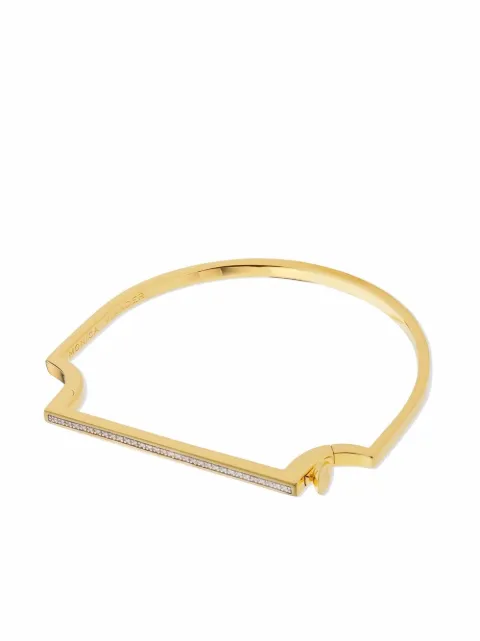 Monica Vinader signature skinny diamond bangle Gold GPBLSSBLDIA