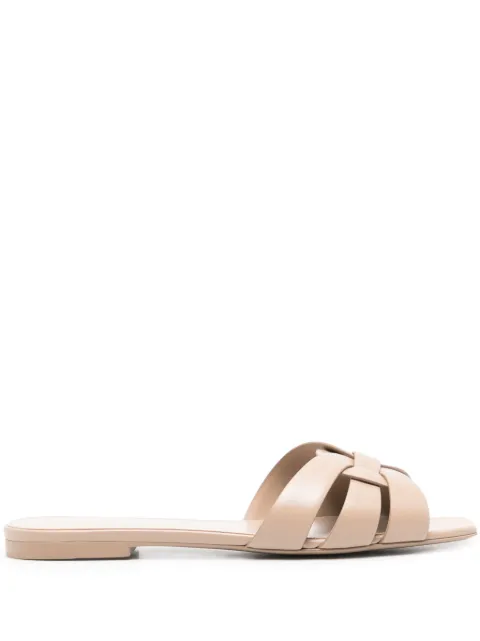 Saint Laurent Tribute flat sandals Neutrals 572761AAAAH