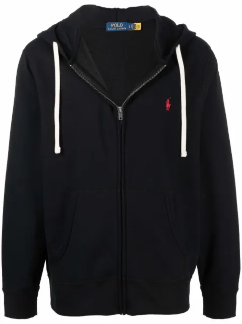 Polo Ralph Lauren embroidered-logo zip-up hoodie Black 710813297001