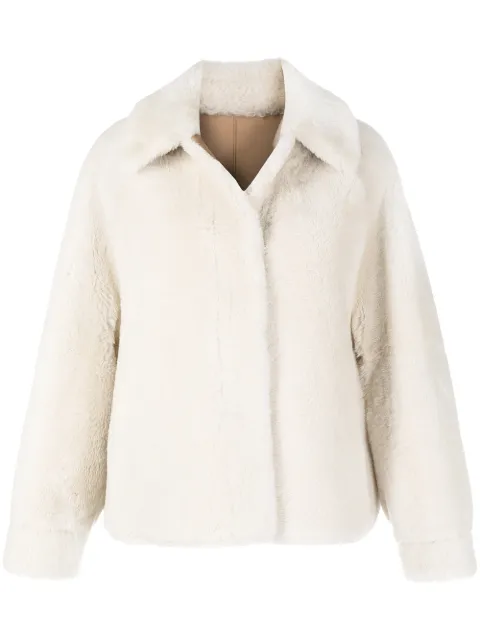 Goen.J dolman sleeves shearling jacket White GJ21AWJK07