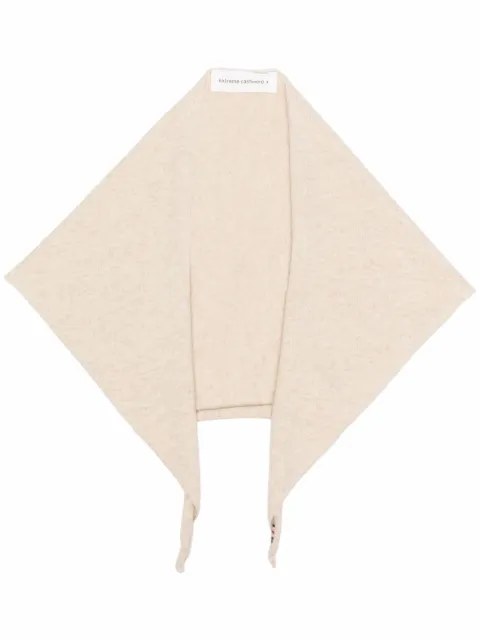extreme cashmere roll-neck knitted scarf Neutrals 03501601FE10