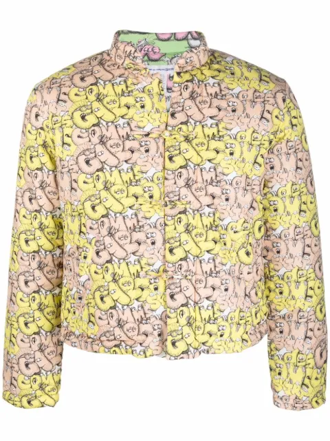 Comme Des Garçons Shirt logo-print padded jacket Yellow FHJ006
