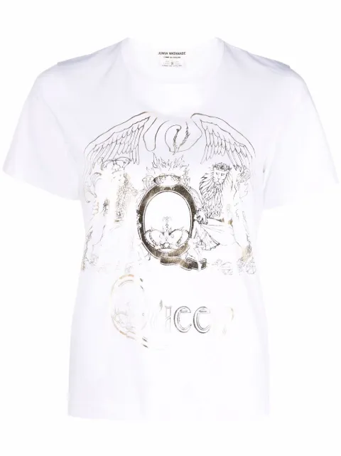 Junya Watanabe graphic-print round-neck T-shirt White JHT005051