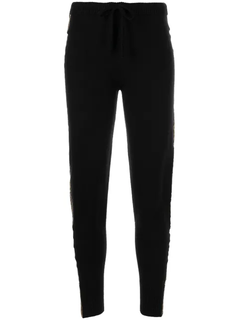 Madison Maison laminated-stripe cashmere trousers Black 177