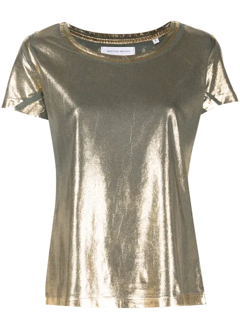 Madison Maison metallic lamé T-shirt Gold 921