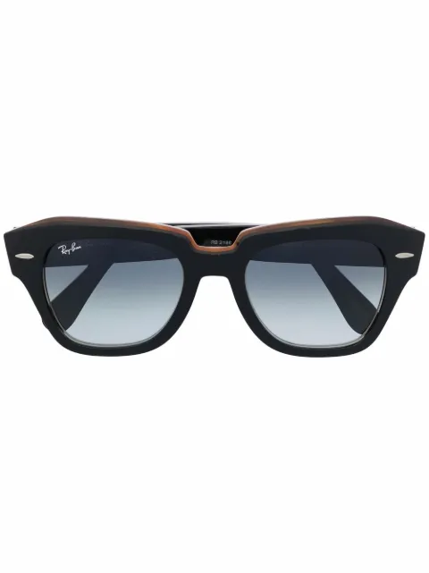 Ray-Ban State street square-frame sunglasses Black RB2186132241