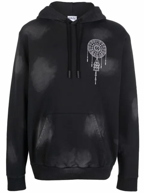 COUNTY OF MILAN dreamcatcher printed hoodie Black CMBB007F21FLE0101001