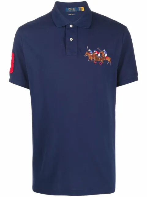 Polo Ralph Lauren Polo Pony-motif cotton polo shirt Blue 710814437003