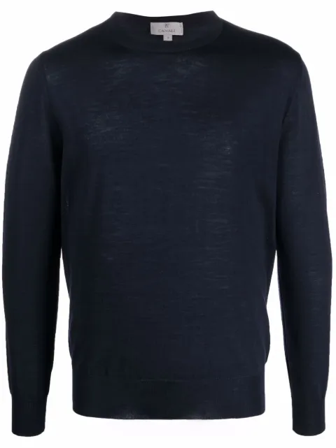 Canali fine-knit sweater Blue C0012MK00077