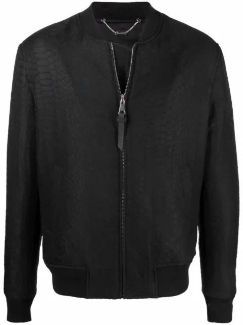 Billionaire Animalier-print bomber jacket Black OAACMRB1791BTE004N