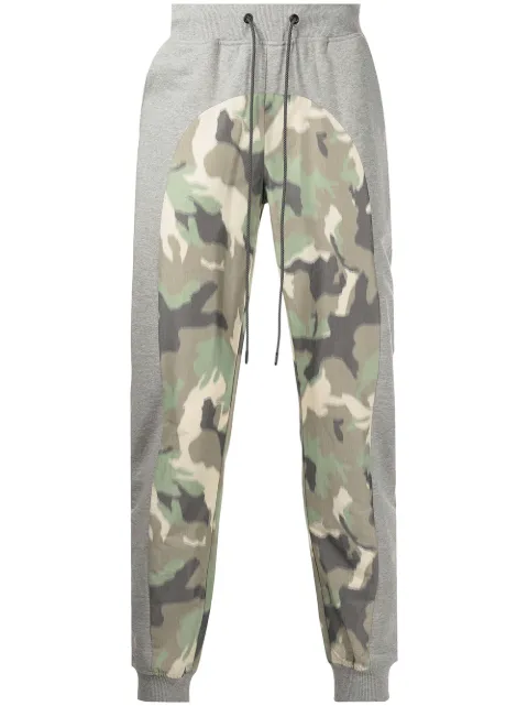 Mostly Heard Rarely Seen camouflage-panel track pants Grey MH02BBKB02