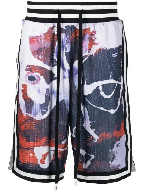 Haculla Painted Basketball track shorts Blue HA02BBBS02