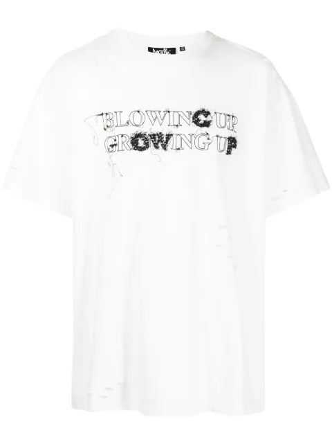 Haculla Blowing Up Growing Up stretch-cotton T-shirt White HA02BBT06