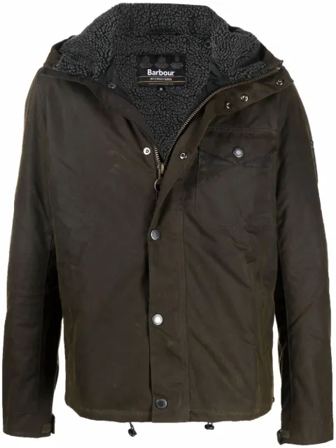 Barbour International Ashby logo-embroidered jacket Green MWX1372
