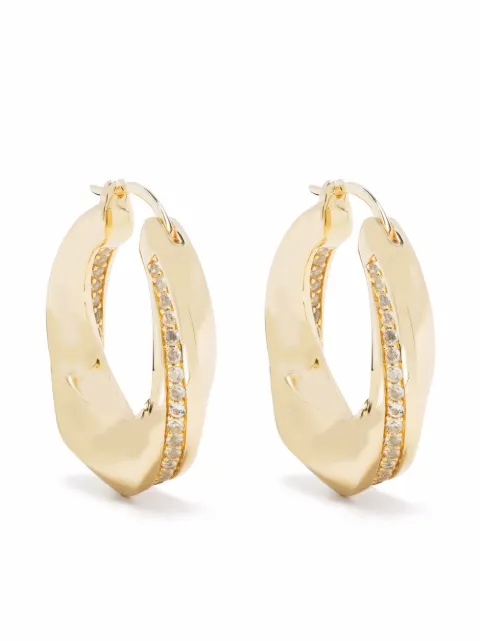 Tom Wood Infinity Rock-Crystal gold-plated sterling-silver hoops Gold E38ZGRCR01S9259K