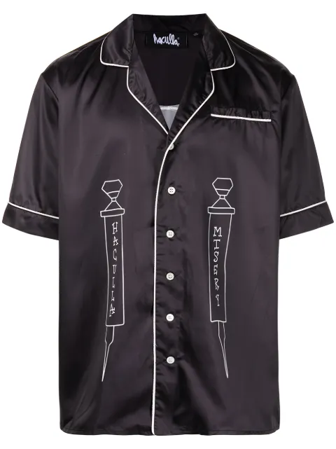 Haculla Haculla Misery contrast-trimmed shirt Black HA02BBW02