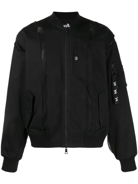 Haculla mesh-panel bomber jacket Black HA02BBX04