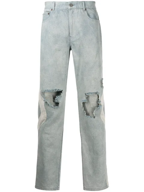 Mostly Heard Rarely Seen ripped straight-leg jeans Blue MH02BBJ02