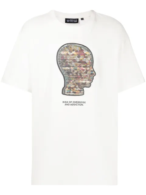 Mostly Heard Rarely Seen graphic-print stretch-cotton T-shirt White MH02BBT03