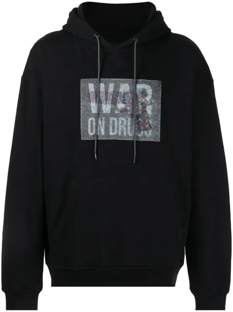 Mostly Heard Rarely Seen graphic-print jersey hoodie Black MH02BBKH04