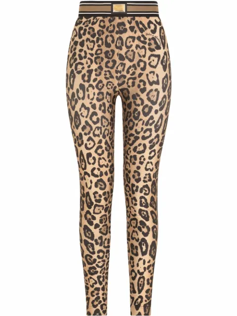 Dolce & Gabbana leopard-print jersey leggings Brown I3ABLWG7BPT