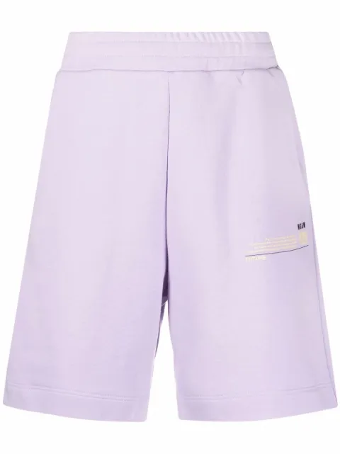 MSGM logo patch track shorts Pink 3141MDB191217789