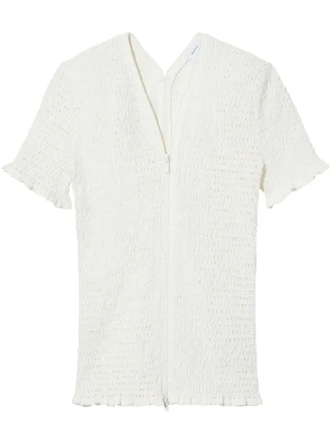 Proenza Schouler White Label crochet zip-front blouse White WL2224298EM096