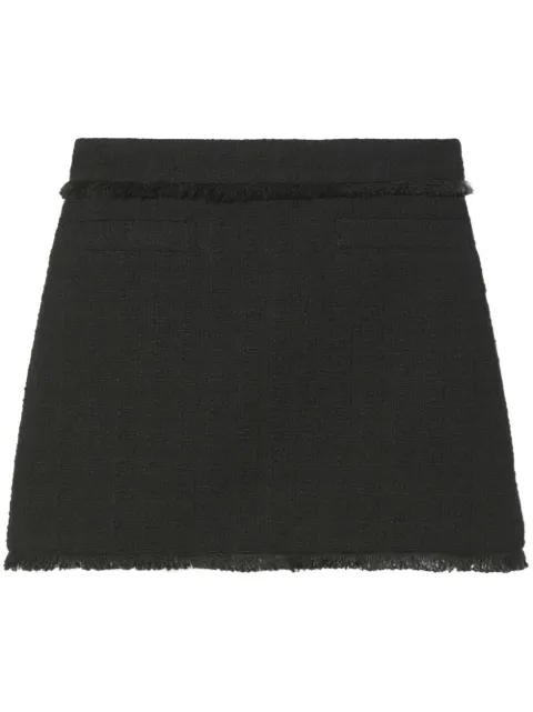 Proenza Schouler White Label tweed knitted mini skirt Black WL2225079AC119
