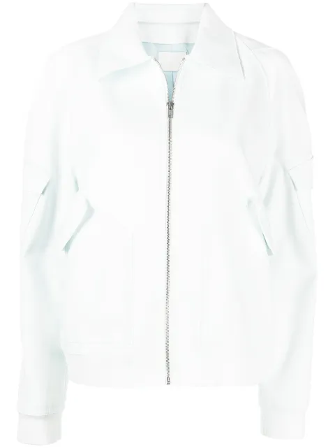 Dion Lee zip-up fitted bomber jacket Blue C4007R22