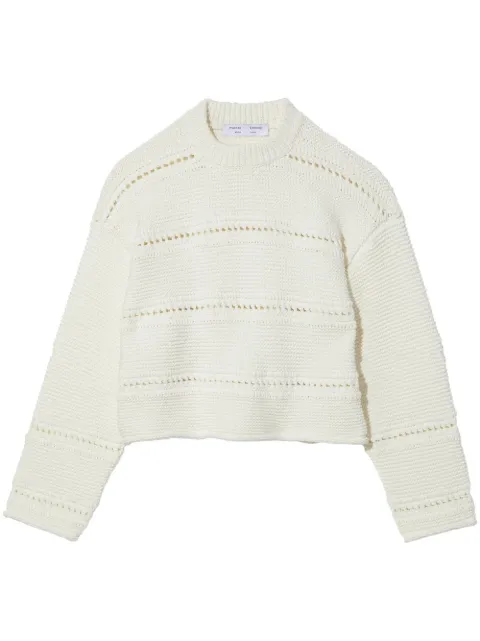 Proenza Schouler White Label cropped open-knit jumper White WL2227762KC108