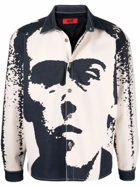 424 graphic-print jacket White 31424EJ01S2216546