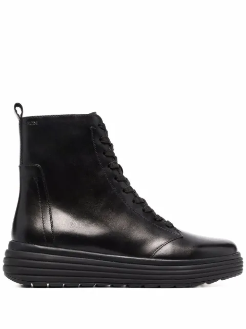 Geox chunky lace-up boots Black D94FDA00043C9999