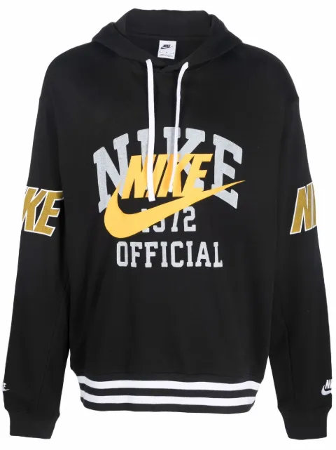 Nike logo-print hoodie Black DD6168