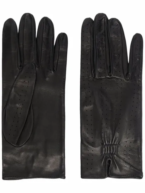 Manokhi perforated leather gloves Black AW21SHORTPERFORATEDA3MANO161