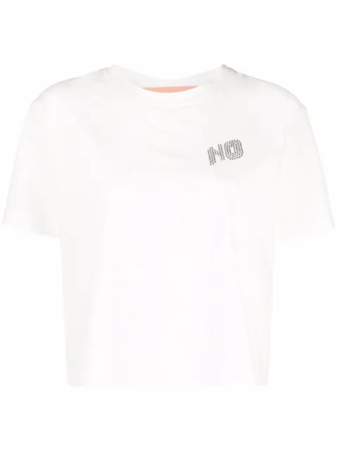 Viktor & Rolf bow-detail short-sleeved T-shirt White TTO0135101121