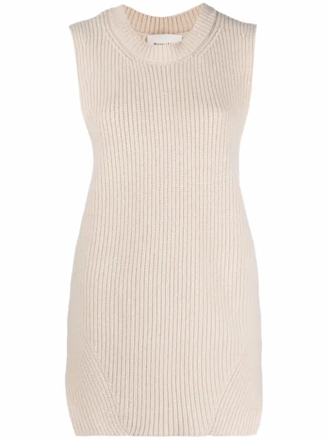 Nanushka sleeveless knit top Neutrals NW22RSSW00474