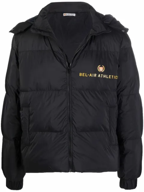 BEL-AIR ATHLETICS logo zipped padded jacket Black 31BELH502216763