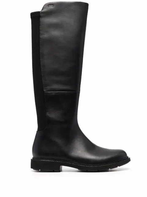 Camper knee-length panelled leather boots Black K400248003